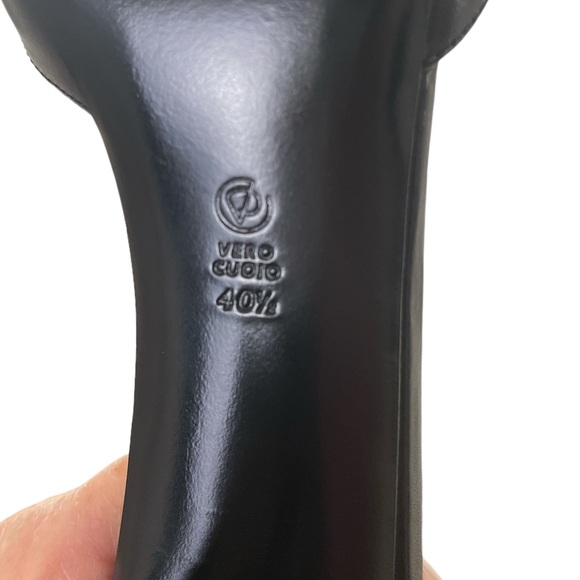 3.1 Phillip Lim Black Leather Silver Block Heels NWT - Picture 9 of 17